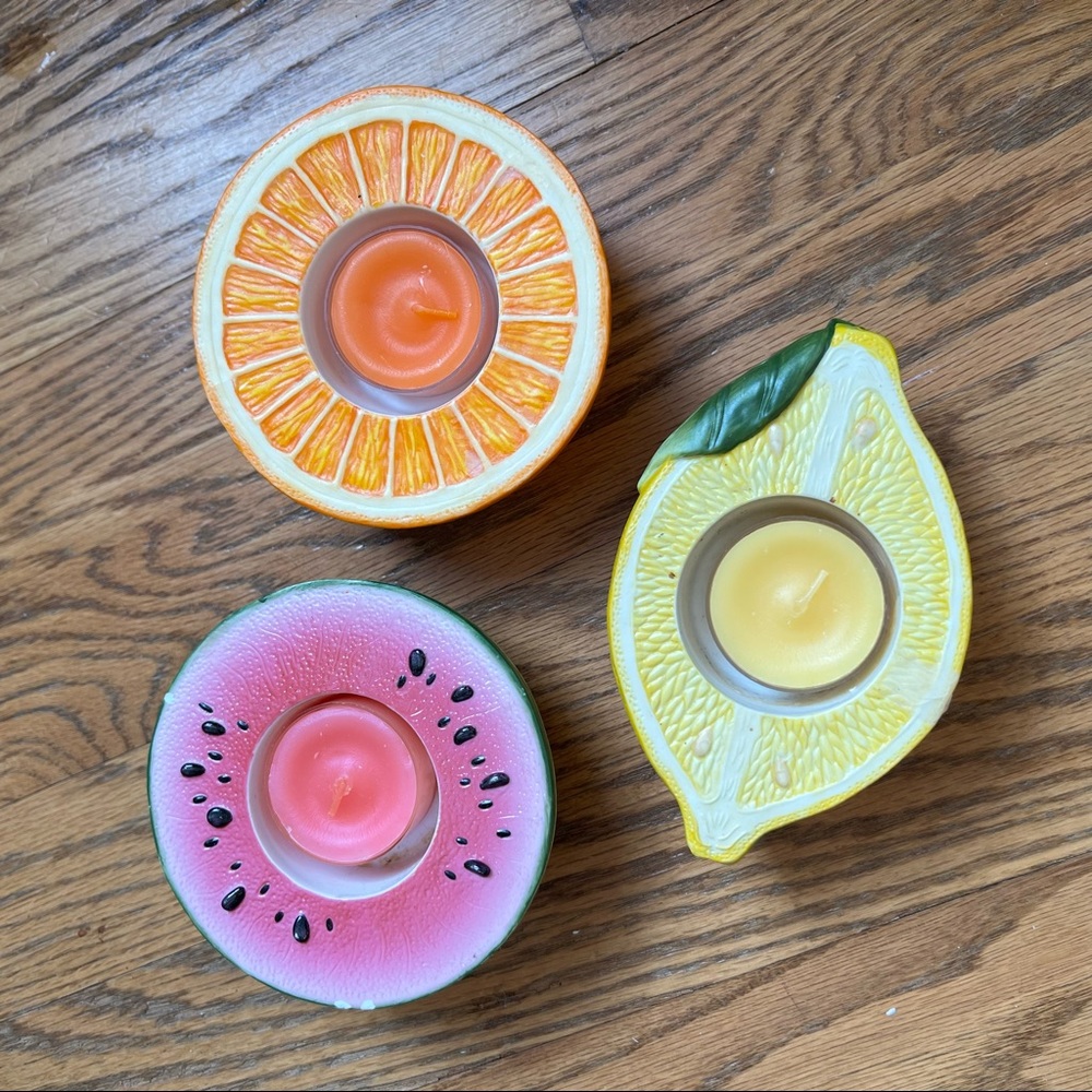 Partylite summer fest fruits tea light set